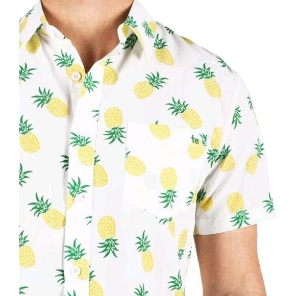 Tipsy Elves Pineapple Parade Hawaiian Swinger Shirt Mens Size XXL - Picture 2 of 7